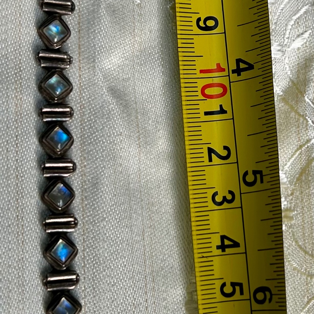 Moonstone Bracelet 8” Length Triangular Design In… - image 1